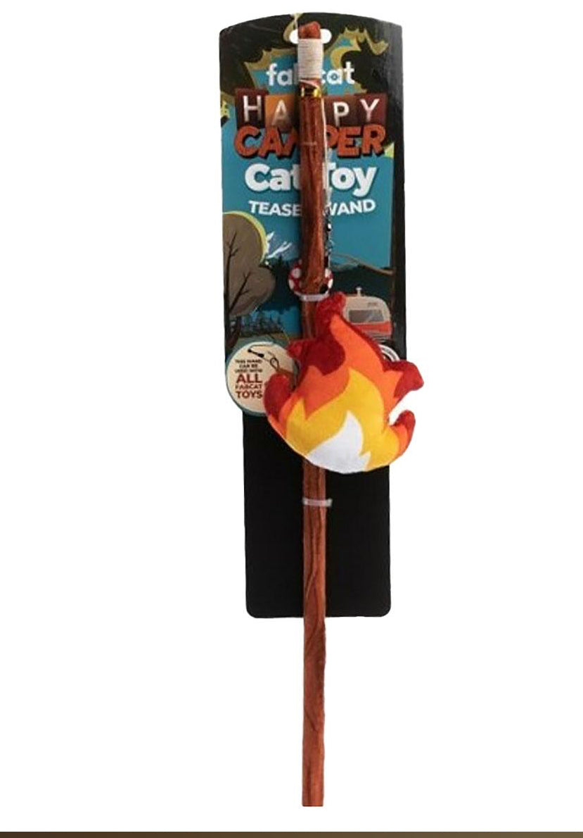 FABCAT Camper Cat Toy Teaser Wand